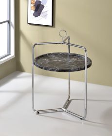 Miro - Side Table - Black / Silver