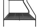 Twin over Full Bunk Bed, Metal Bunk Bed for Kids, Teens, Black