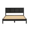 Modern Minimalist Boho Queen Bedframe – Black