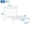 Platform Bed Frame with Headboard, Wood Slat Support, No Box Spring Needed,Twin, Espresso(OLD SKU:WF191418AAP)