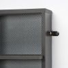 Multimedia Shelving Unit, Slim Profile, Extended Base for Stability in Black