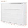 Queen Size Murphy Bed Wall Bed,White
