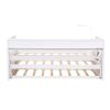 Twin XL Wood Daybed with 2 Trundles, 3 Storage Cubbies, 1 Light for Free and USB Charging Design, White