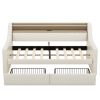 Twin Size Daybed with Storage Drawers, Upholstered Daybed with Charging Station and LED Lights, Beige (Expect arrive date: Jun.,20th.)