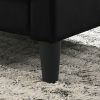 Hale 27.5" Black Velvet Accent Armchair with Tufting