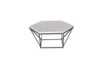 Corvus - 3 Piece Table Set - White Marble Hexagon