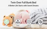 Metal Twin over Full Bunk Bed/ Heavy-duty Sturdy Metal/ Noise Reduced/ Safety Guardrail/ CPC Certified/ No Box Spring Needed,Black
