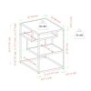 Modern Minimal Floating Shelf Side Table - Coastal Oak