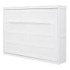 Queen Size Murphy Bed Wall Bed,White