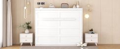 Queen Size Murphy Bed Wall Bed,White