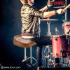 Drum Throne Padded Guitar Stool Height Adjustable Ergonomic Music Chair For Adults And Kids w Anti Slip Rubber Feet - DS CH BR SDL