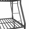Metal Twin over Full Bunk Bed/ Heavy-duty Sturdy Metal/ Noise Reduced/ Safety Guardrail/ CPC Certified/ No Box Spring Needed,Black