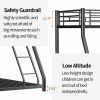 Metal Twin over Full Bunk Bed/ Heavy-duty Sturdy Metal/ Noise Reduced/ Safety Guardrail/ CPC Certified/ No Box Spring Needed,Black