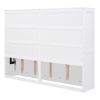 Queen Size Murphy Bed Wall Bed,White