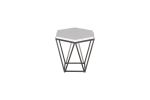 Corvus - 3 Piece Table Set - White Marble Hexagon