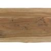 70" Acacia Wood Dining Bench, Farmhouse Design, Crossed Legs, Brown, Chrome