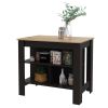 Brooklyn Kitchen Island, Three Concealed Shelves
